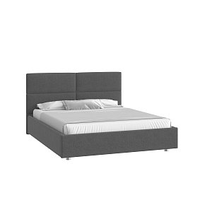 Кровать Тренд малое изголовье 160х200 Багама 02 серый с подъемным механизмомс низкими опорами