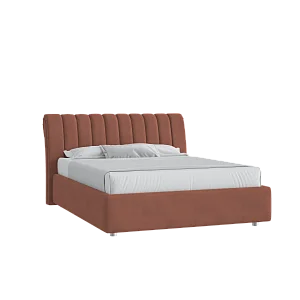 Кровать Верди 120х200 Велюр Гелакси Плюс 41 Кирпичный с подъемным механизмом