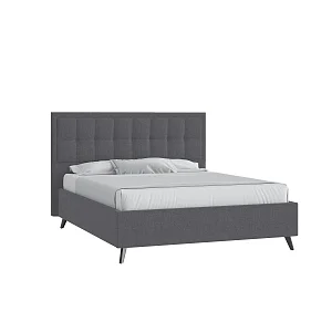 Кровать Аккорд 160х200 Багама 02 серый с подъемным механизмом на высоких опорах