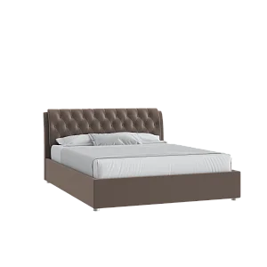 Кровать Алиса 160х200 Микровелюр Каприз 20 какао с подъемным механизмом