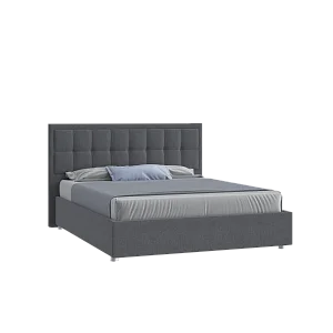 Кровать Аккорд 160х200 Багама 02 серый с подъемным механизмом на низких опорах