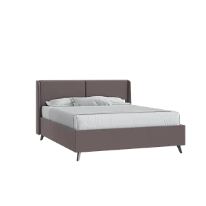 Кровать Барселона 160х200 с подъемным механизмом Микровелюр Фиеста 06 серо-бежевый с подъемным механизмом