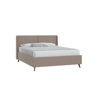 Кровать Барселона 160х200 с подъемным механизмом Микровелюр Фиеста 12 светло-серый с подъемным механизмом