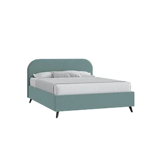 Кровать Грета 160х200 Микровелюр Каприз 87 мятный с подъемным механизмом