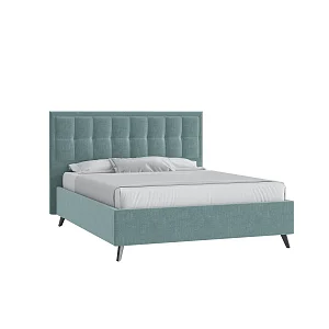 Кровать Аккорд 160х200 Микровелюр Каприз 87 мятный с подъемным механизмом на высоких опорах