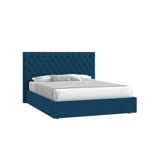 Кровать Грация 160х200 Велюр Гелакси 027 синий с подъемным механизмом