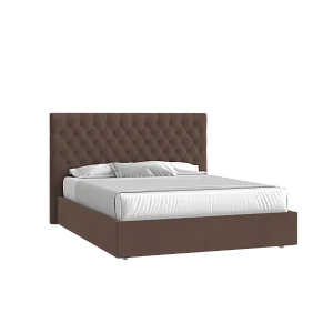 Кровать Грация 160х200 Микровелюр Инфинити 04 шоколад с подъемным механизмом