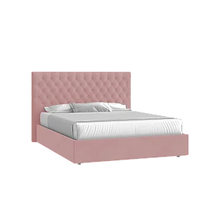 Кровать Грация 160х200 Микровелюр Инфинити 12 розовый с подъемным механизмом