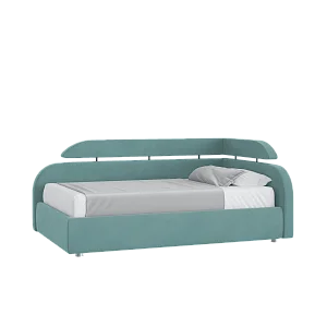 Кровать Рио с подъемным механизмом 120х200 Микровелюр Инфинити 11 ментол с подъемным механизмом