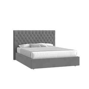 Кровать Грация 160х200 Микровелюр Инфинити 01 серый