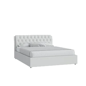 Кровать Алиса 160х200 Экокожа Терра ТМ 14 белый