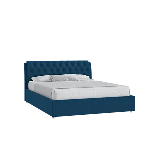 Кровать Алиса 160х200 Велюр Гелакси 027 синий