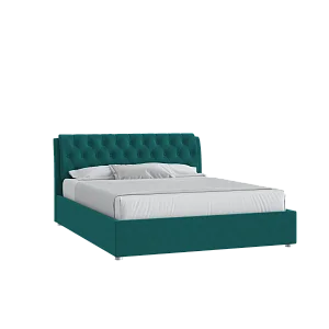 Кровать Алиса 160х200 Микровелюр Инфинити 10 изумрудный с подъемным механизмом