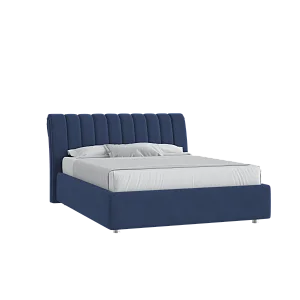 Кровать Верди 120х200 Микровелюр Инфинити 09 синий с подъемным механизмом