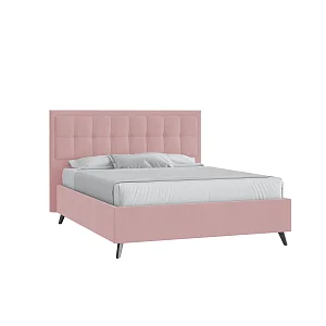 Кровать Аккорд 160х200 Микровелюр Инфинити 12 розовый на высоких опорах