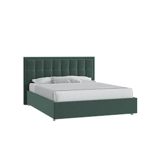 Кровать Аккорд 160х200 Микровелюр Каприз 37 зеленый на низких опорах