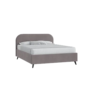 Кровать Грета 160х200 Микровелюр Фиеста 06 серо-бежевый с подъемным механизмом