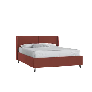 Кровать Барселона 160х200 с подъемным механизмом Велюр Гелакси Плюс 41 Кирпичный с подъемным механизмом