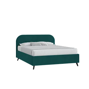 Кровать Грета 140х200 Микровелюр Инфинити 10 изумрудный с подъемным механизмом