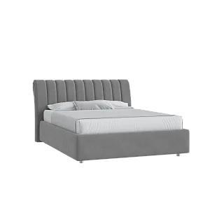 Кровать Верди 120х200 Микровелюр Инфинити 01 серый с подъемным механизмом