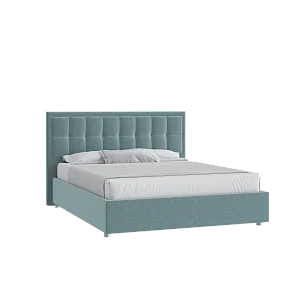 Кровать Аккорд 160х200 Микровелюр Каприз 87 мятный с подъемным механизмом на низких опорах