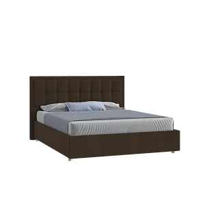 Кровать Аккорд 160х200 Велюр Гелакси 009 шоколадный на низких опорах