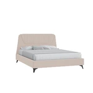 Кровать Муза 160х200 Велюр Элегант 001 молочный с подъемным механизмом