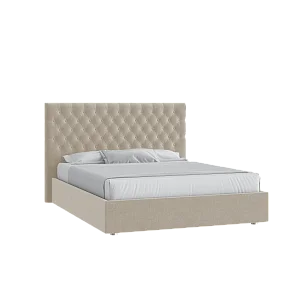 Кровать Грация 160х200 Микровелюр Каприз 06 бежевый