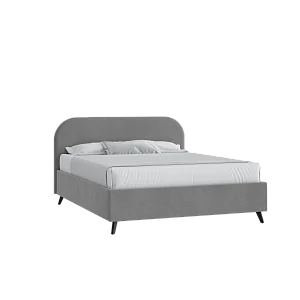 Кровать Грета 120х200 Микровелюр Инфинити 01 серый с подъемным механизмом