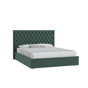 Кровать Грация 160х200 Микровелюр Каприз 37 зеленый