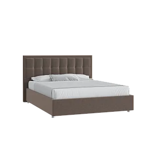 Кровать Аккорд 160х200 Микровелюр Каприз 20 какао с подъемным механизмом на низких опорах